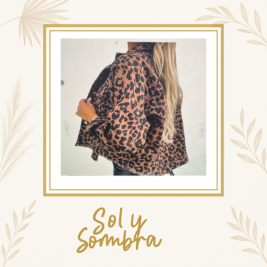 Chamarra Animal Print Oversize