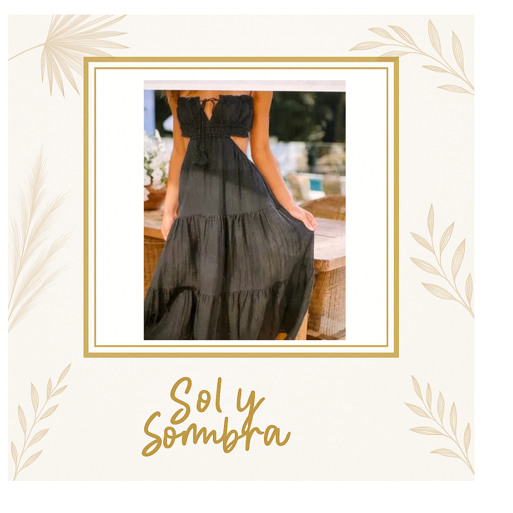 Vestido Escote Mangas Popote