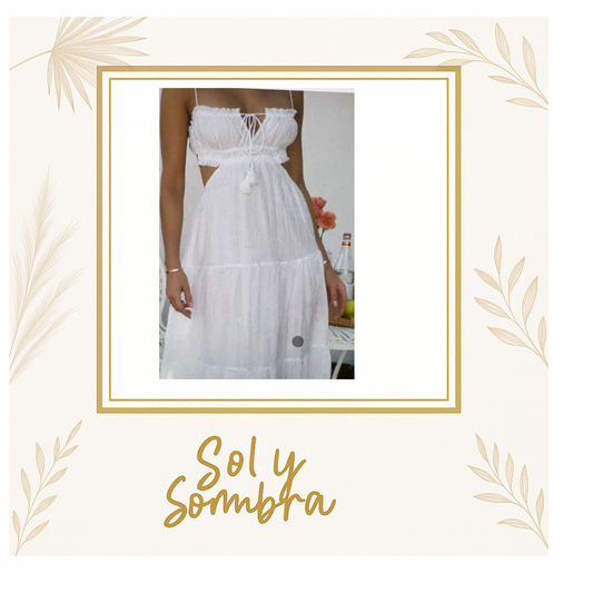 Vestido Escote Mangas Popote