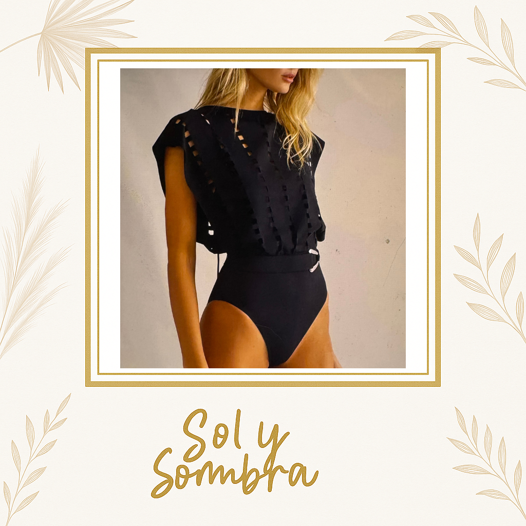 Traje de baño o Blusa Tipo Body con Mangas Murciélago
