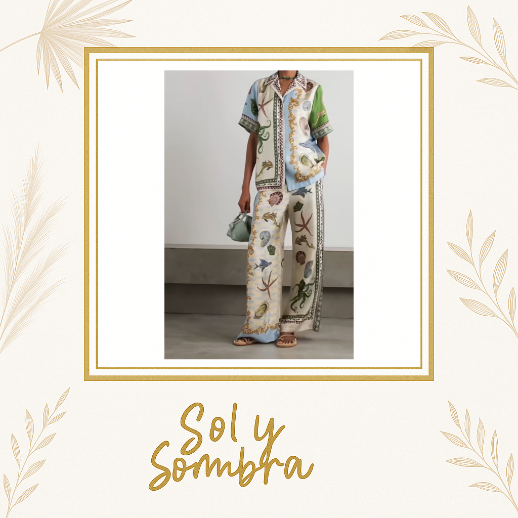 Conjunto Pantalón y Blusa Del Mar