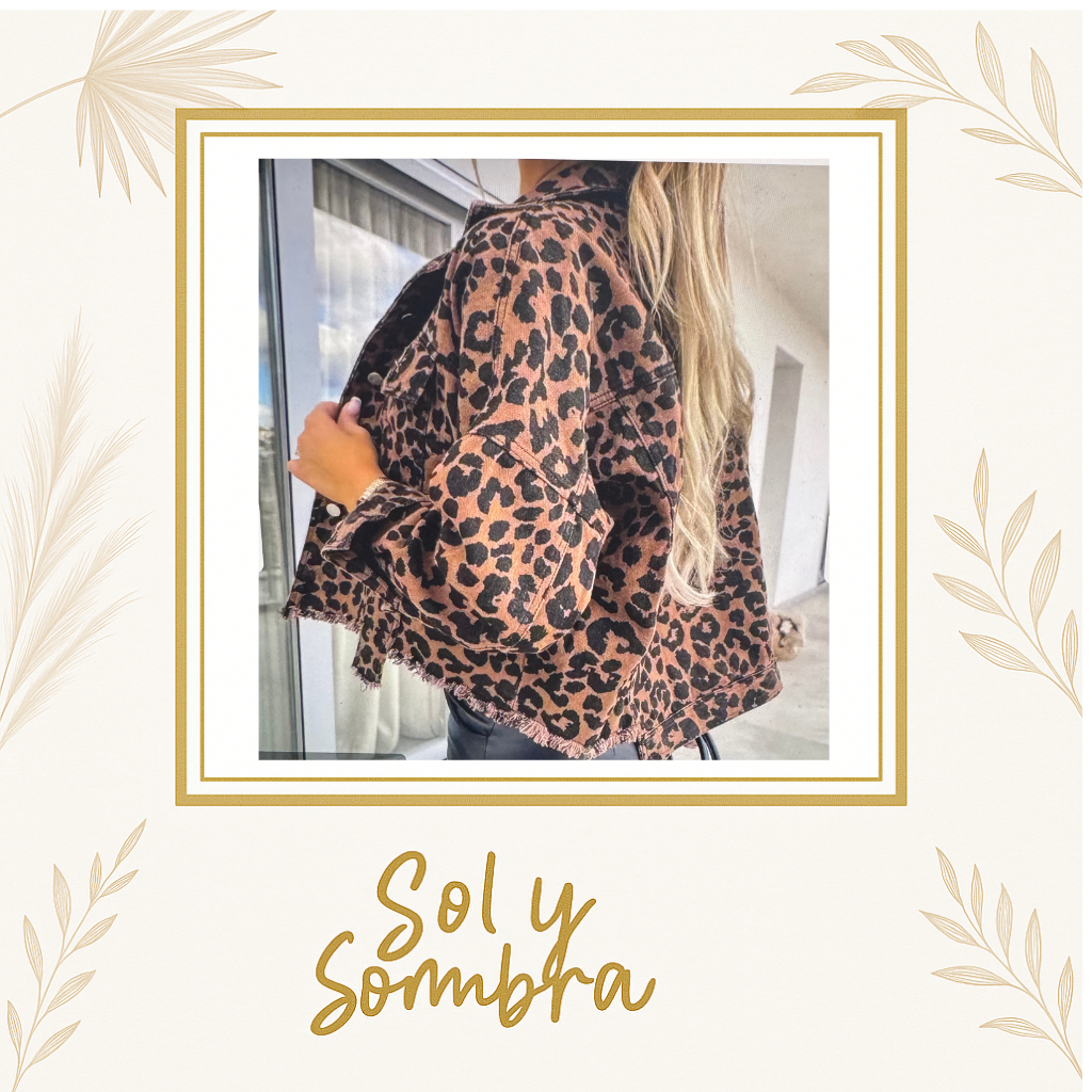 Chamarra Animal Print Oversize